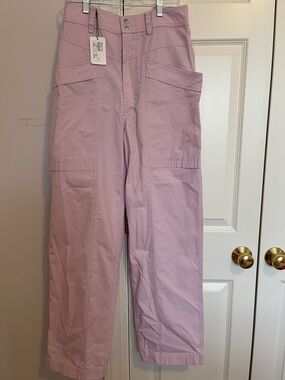 High-Waist Lilac Cargo Pants